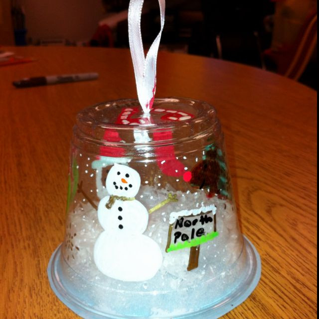 2Nd Grade Holiday Party Ideas
 Snow globe ornaments I made with my 2nd graders They are