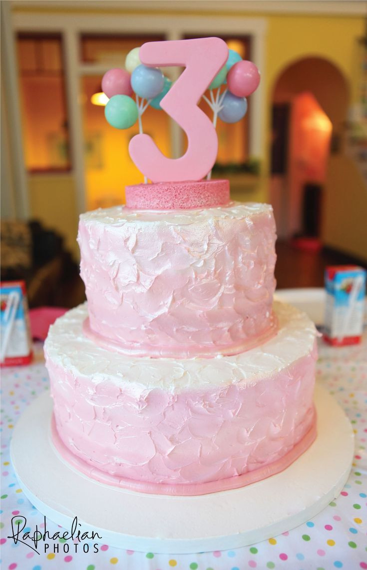 3 Year Birthday Party Ideas
 3 year old birthday cake for a girl in 2019