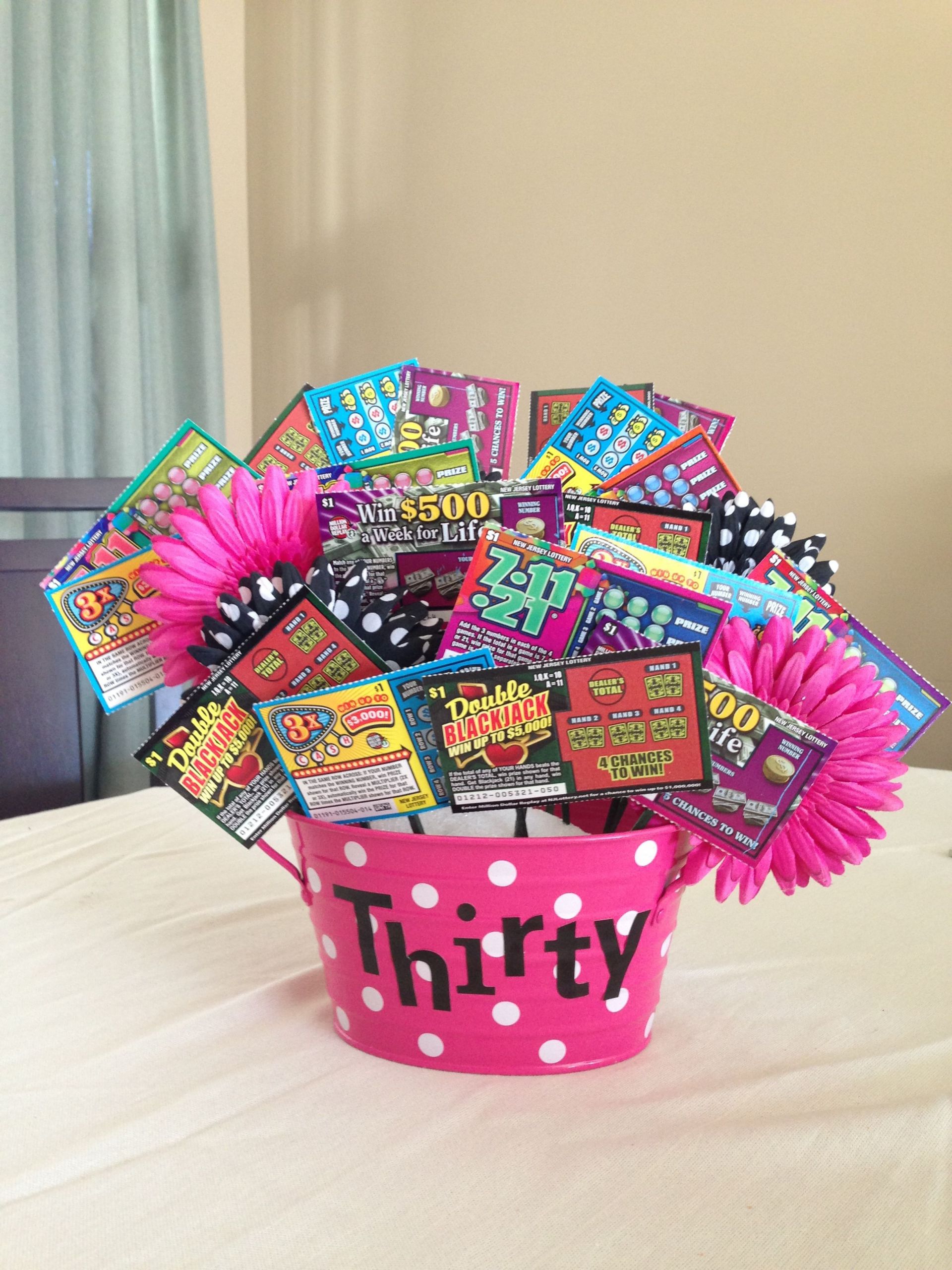 30Th Birthday Gift Basket Ideas
 30th birthday t Lottery Ticket Ideas
