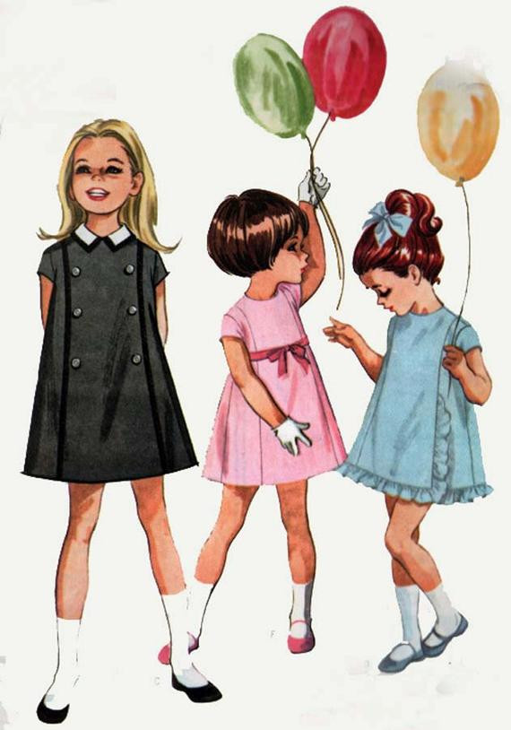 60S Fashion Kids
 1960s McCall s 7994 Cutest Mad Men Era Girl s Five