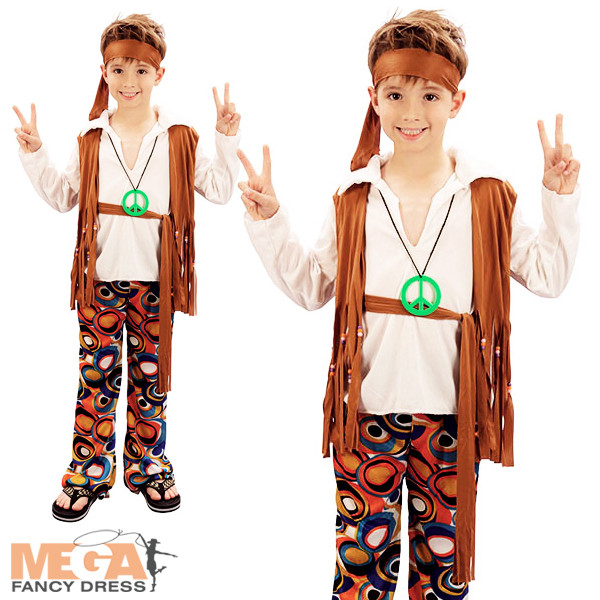 60S Fashion Kids
 Hippy Boy Costume Groovy 1960s Hippie Child Kids 60s 70s