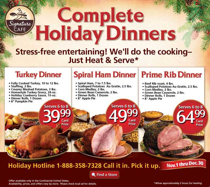 Albertsons Turkey Dinners
 safeway christmas turkey dinner