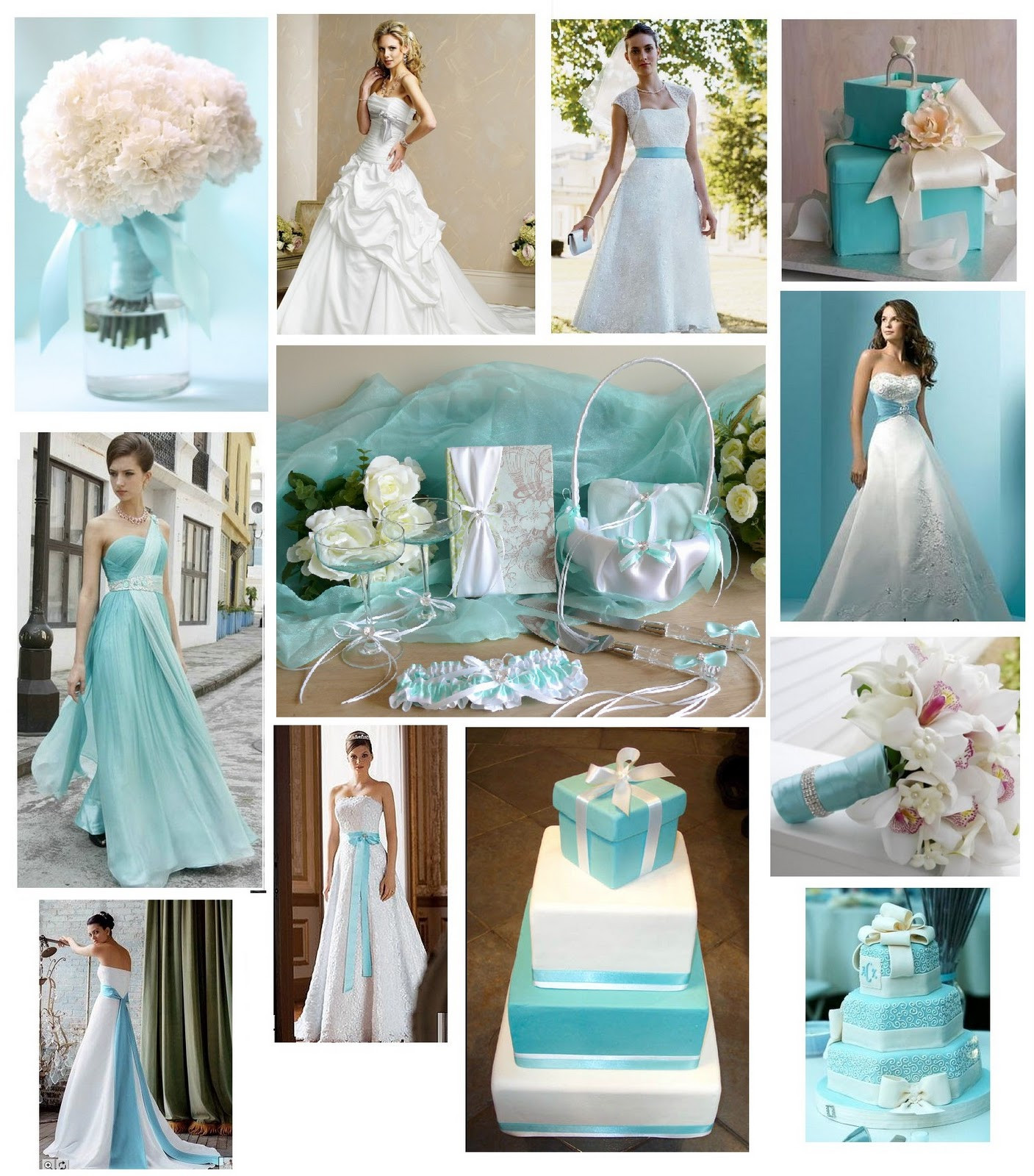 Aqua Wedding Decorations
 Tania s Cheap and Chic Designs Wedding at Tiffany s
