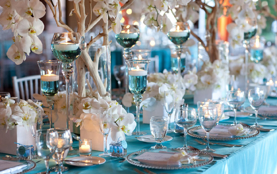 Aqua Wedding Decorations
 Creative Weddings and Occasions Blog Candle At Your