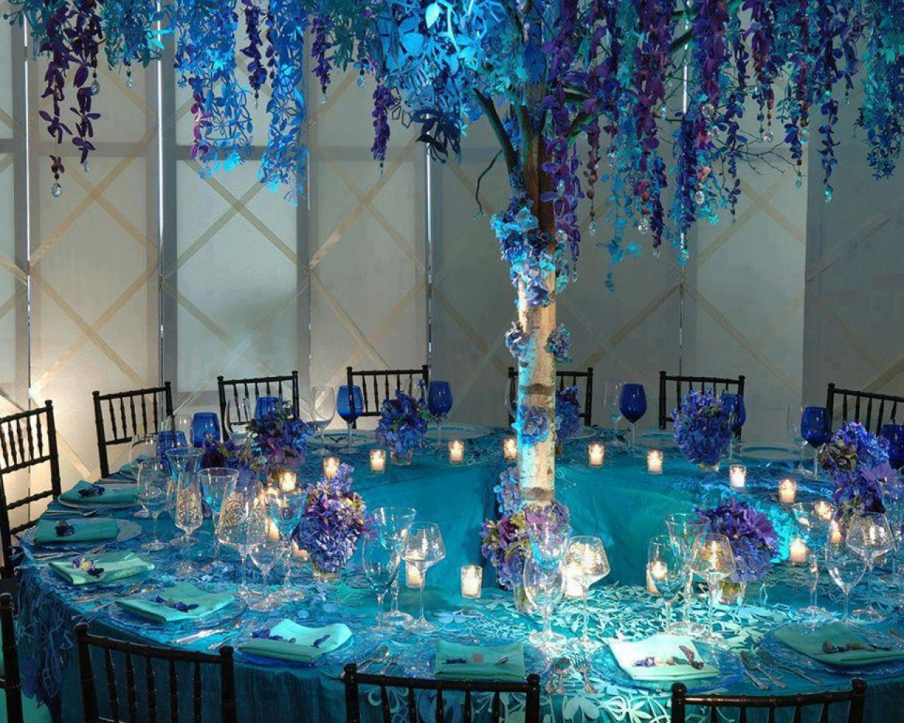 Aqua Wedding Decorations
 Blue and Aqua wedding reception Weddings