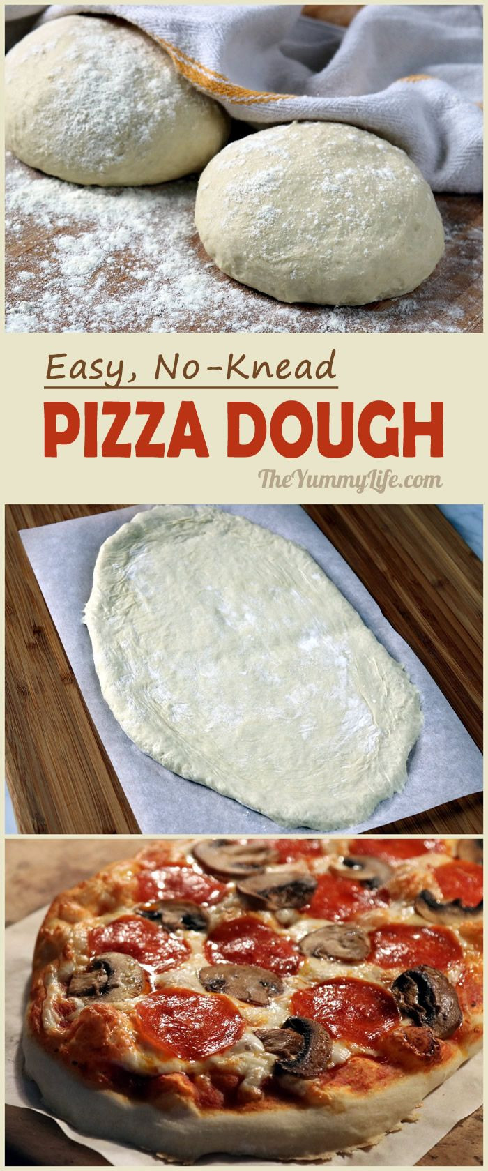 Authentic Neapolitan Pizza Dough Recipe
 No Knead Pizza Dough