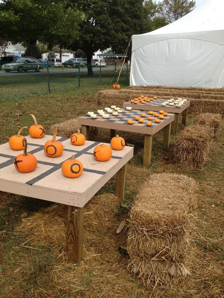 Backyard Kids Halloween Party Ideas
 Fun DIY pumpkin checkers and tic tac toe idea love this