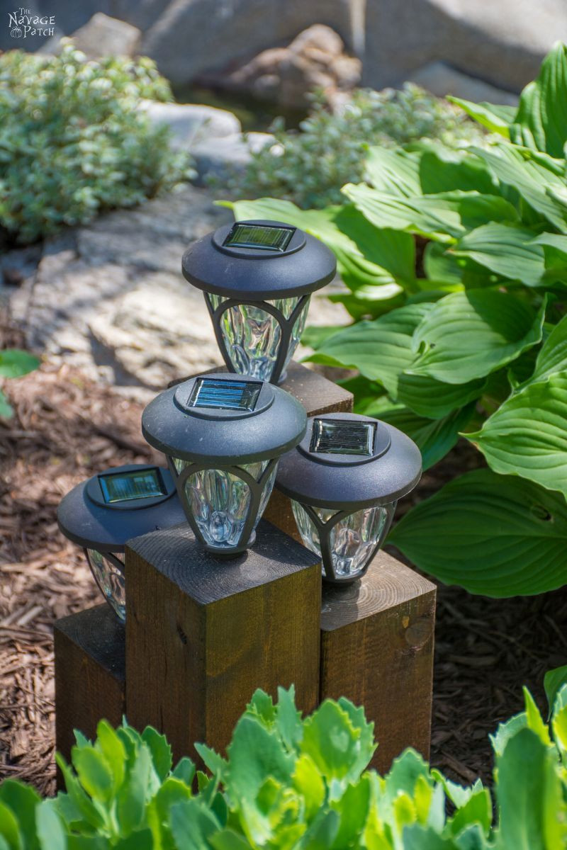 Backyard Solar Lighting Ideas
 DIY Cedar Cube Solar Landscape Lights The Navage Patch