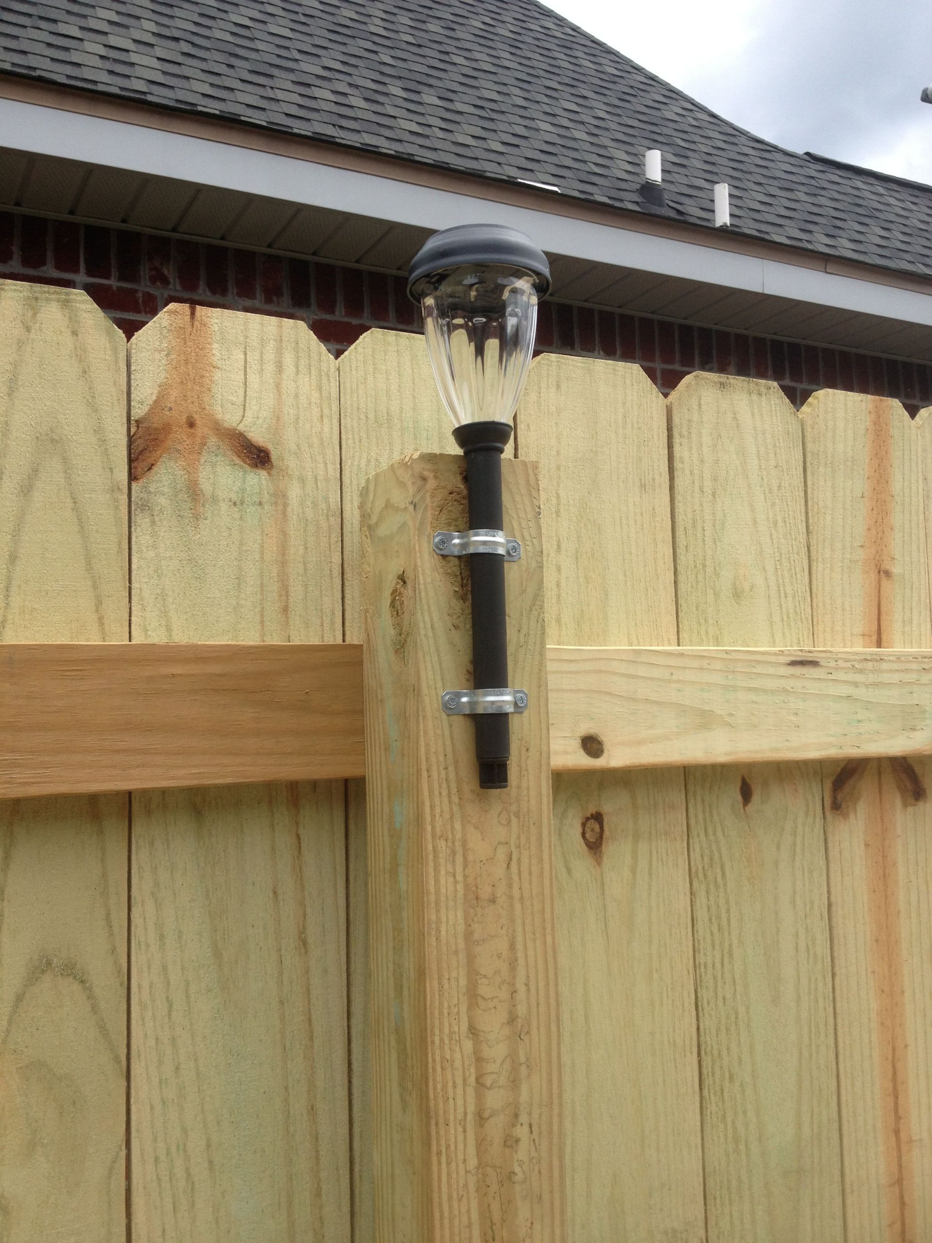 Backyard Solar Lighting Ideas
 Take a solar stake light & add Pipe Strap Clamp & screw