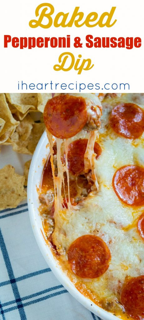 Baked Pepperoni Pizza Dip Recipe
 Baked Pepperoni & Sausage Pizza Dip