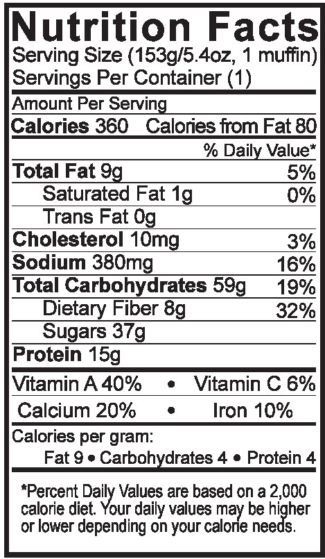 Calories In Unsweetened Applesauce
 marismuffins NUTRITION INFORMATION