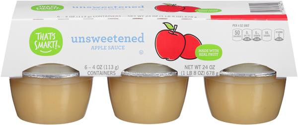 Calories In Unsweetened Applesauce
 That s Smart Unsweetened Applesauce 6 Pk