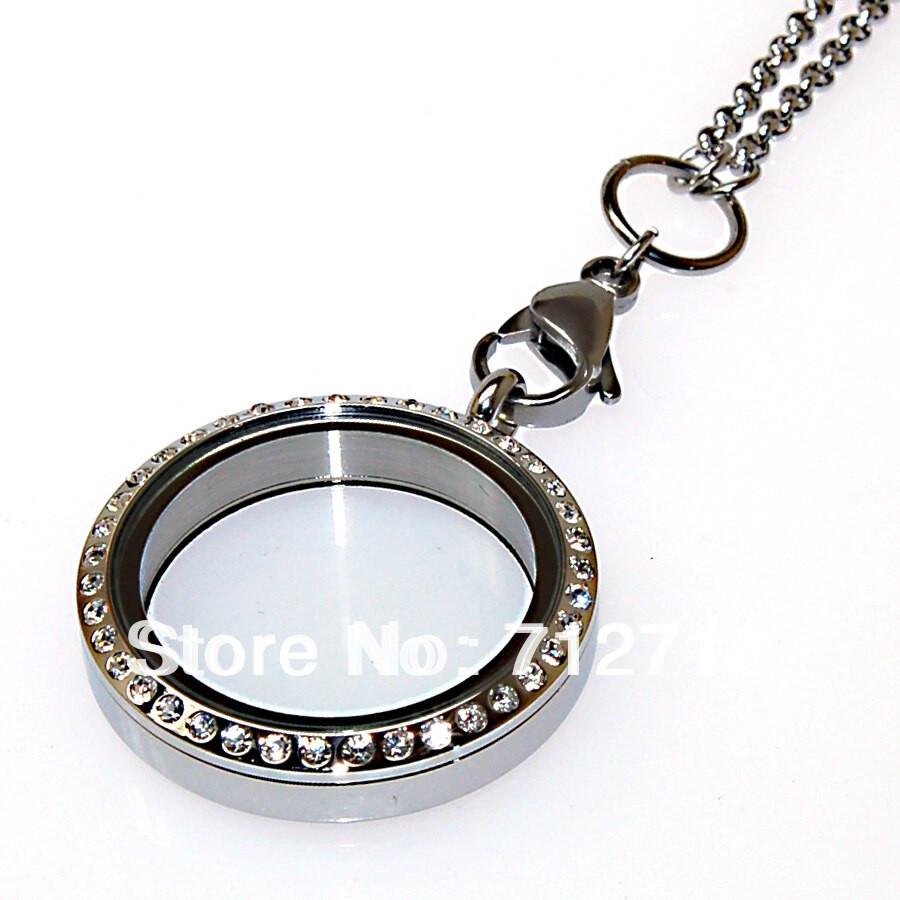 Charm Locket Necklace
 DIY stainless steel magnetic open floating charm lockets