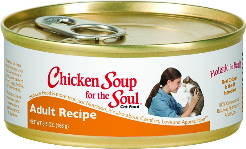 Chicken Soup Cat Food
 Chicken Soup for the Soul Adult Canned Cat Food 5 5 oz