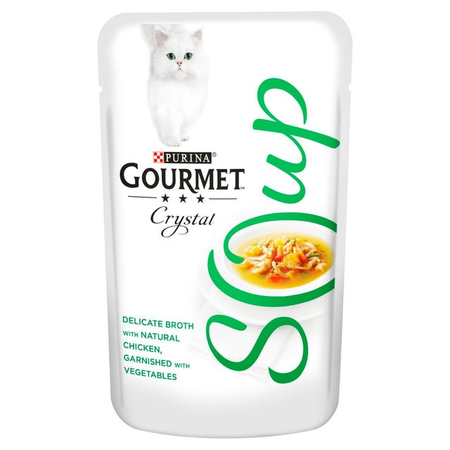 Chicken Soup Cat Food
 Gourmet Soup Cat Food Chicken & Ve able 40g from Ocado