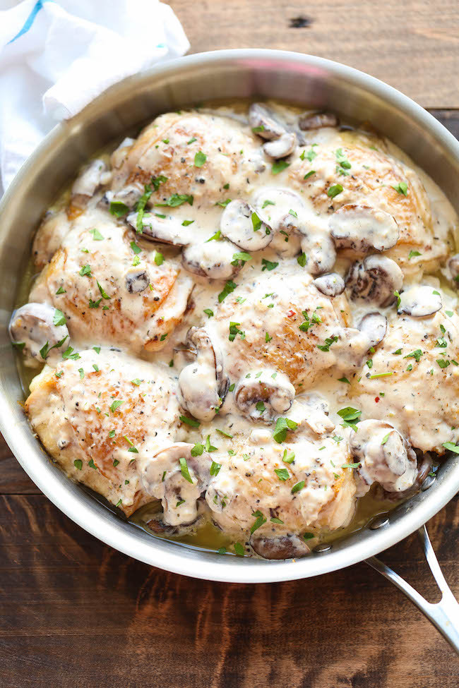 Chicken Thighs Mushroom Soup
 baked chicken thighs with cream of mushroom soup