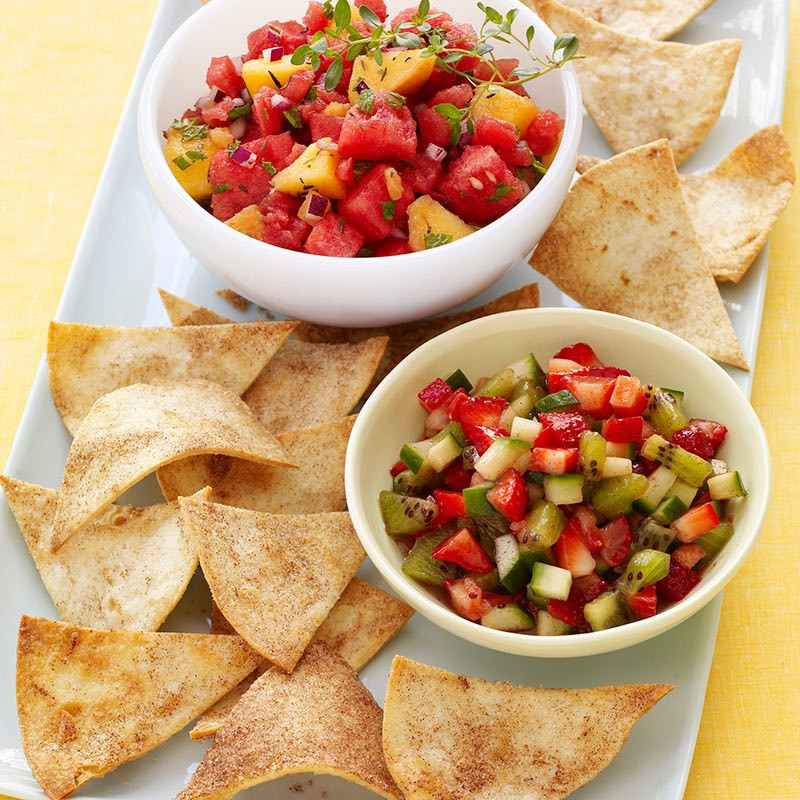 Chips And Salsa Recipe
 Cool Strawberry Salsa with Cinnamon Tortilla Chips