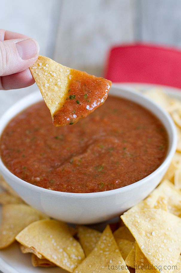 Chips And Salsa Recipe
 Quick and Easy Salsa with Baked Tortilla Chips