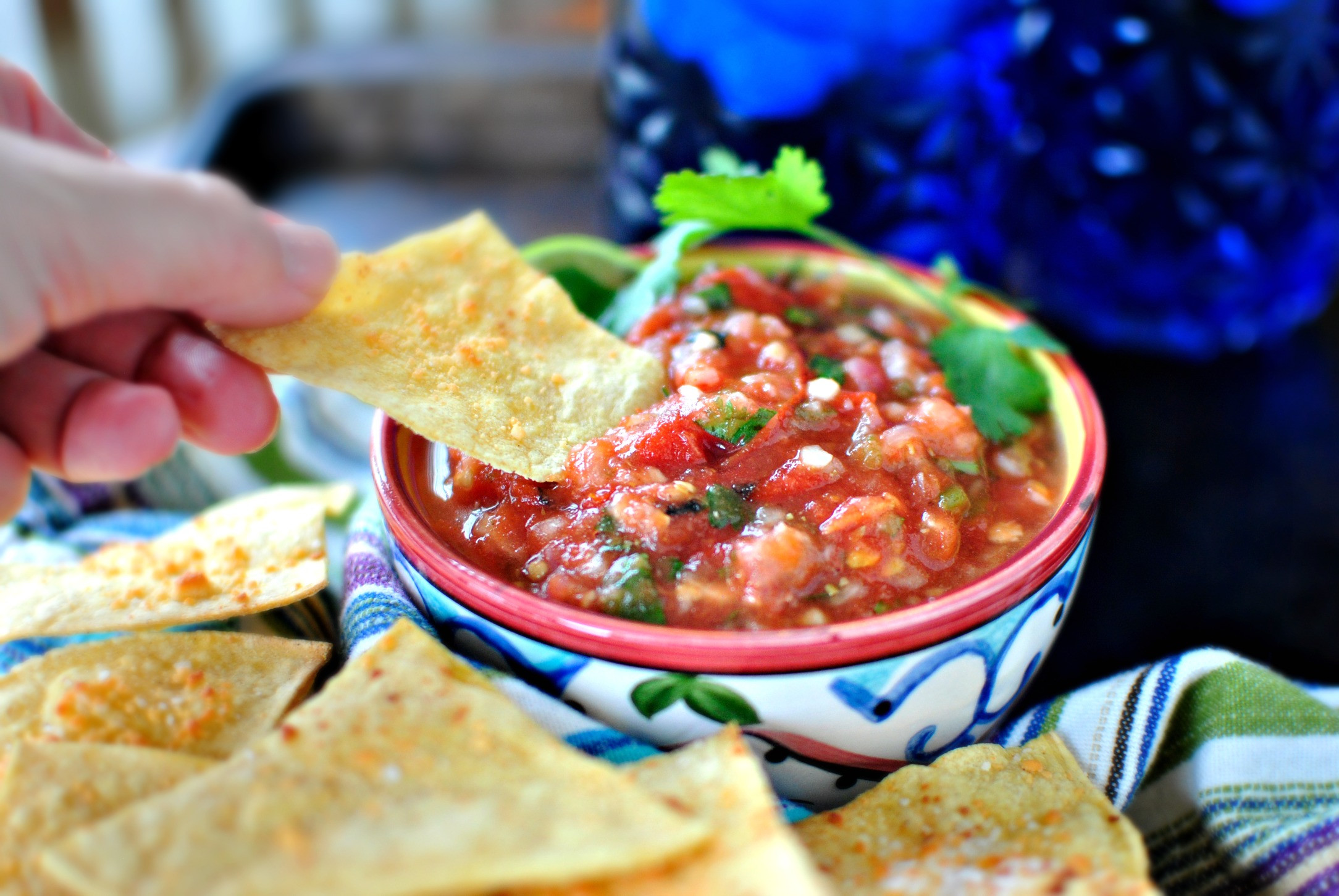 Chips And Salsa Recipe
 Simply Scratch Roasted Tomato Salsa Baked Tortilla Chips