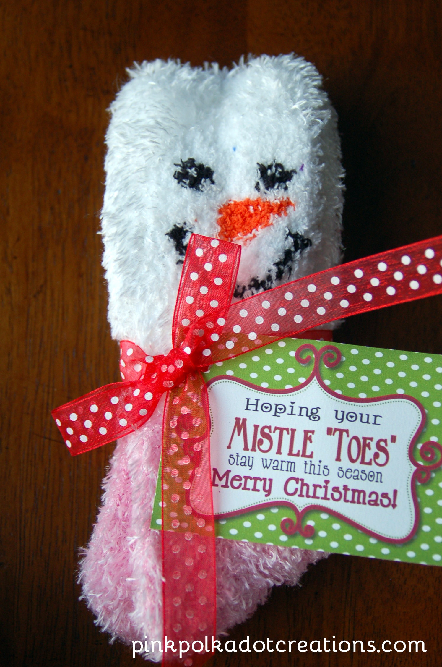 Christmas Socks Gift Ideas
 Mistle"toes" Gift Idea Pink Polka Dot Creations