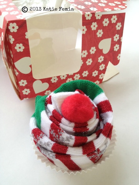 Christmas Socks Gift Ideas
 DIY Sock Cupcake Gift Idea