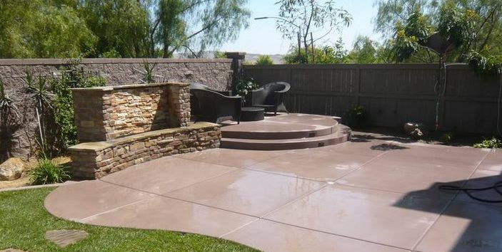 Concreting Backyard Cost
 Concrete Patio Design Ideas and Cost Landscaping Network