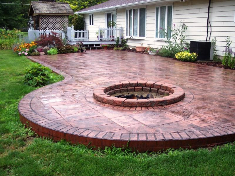 Concreting Backyard Cost
 Stamped Concrete Small Yard Patio Backyard Ideas Cost
