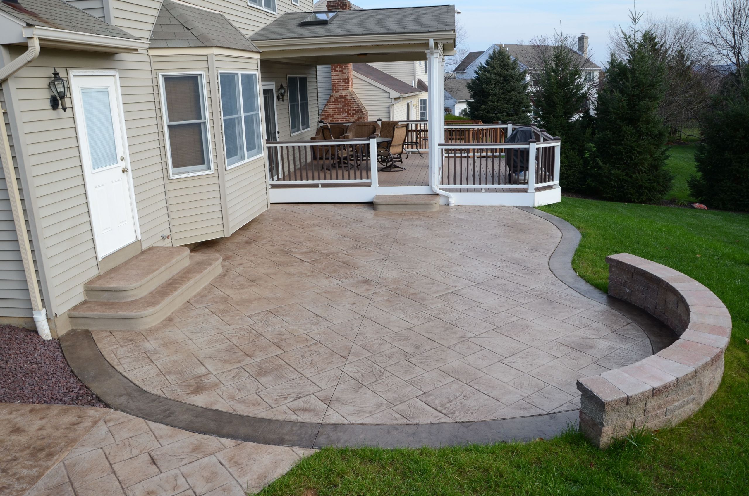 Concreting Backyard Cost
 stamp concrete patios