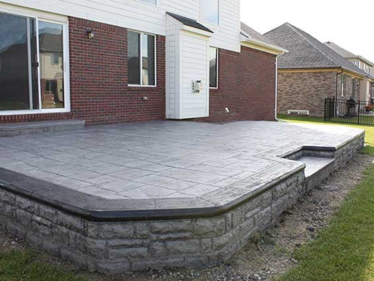 Concreting Backyard Cost
 Patio flooring options stamped concrete patio cost cost