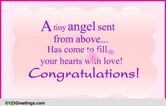 Congratulations On Baby Quotes
 An Angel Has e Free New Baby eCards Greeting Cards