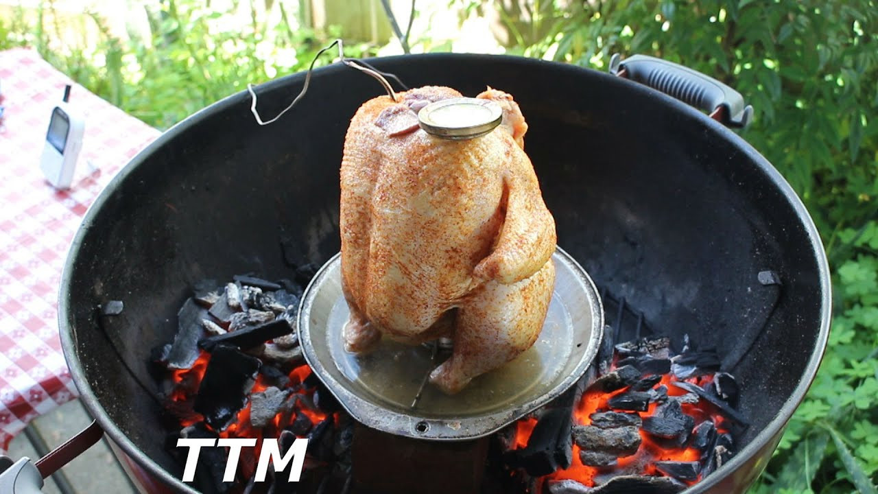 Cooking A Whole Chicken On The Grill
 How to Cook a Beer Can Chicken on a Weber Kettle Charcoal