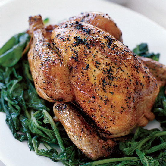 Cooking A Whole Chicken On The Grill
 Whole Grilled Chicken with Wilted Arugula Recipe Thomas