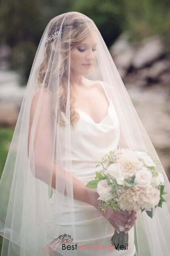 Costume Wedding Veil
 Fine Tulle Long Blusher Wedding Veil 2018 – BestWeddingVeil