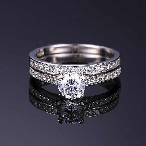 Cubic Zirconia Wedding Ring Sets
 Jewelrypalace Women s 1ct Cubic Zirconia Anniversary