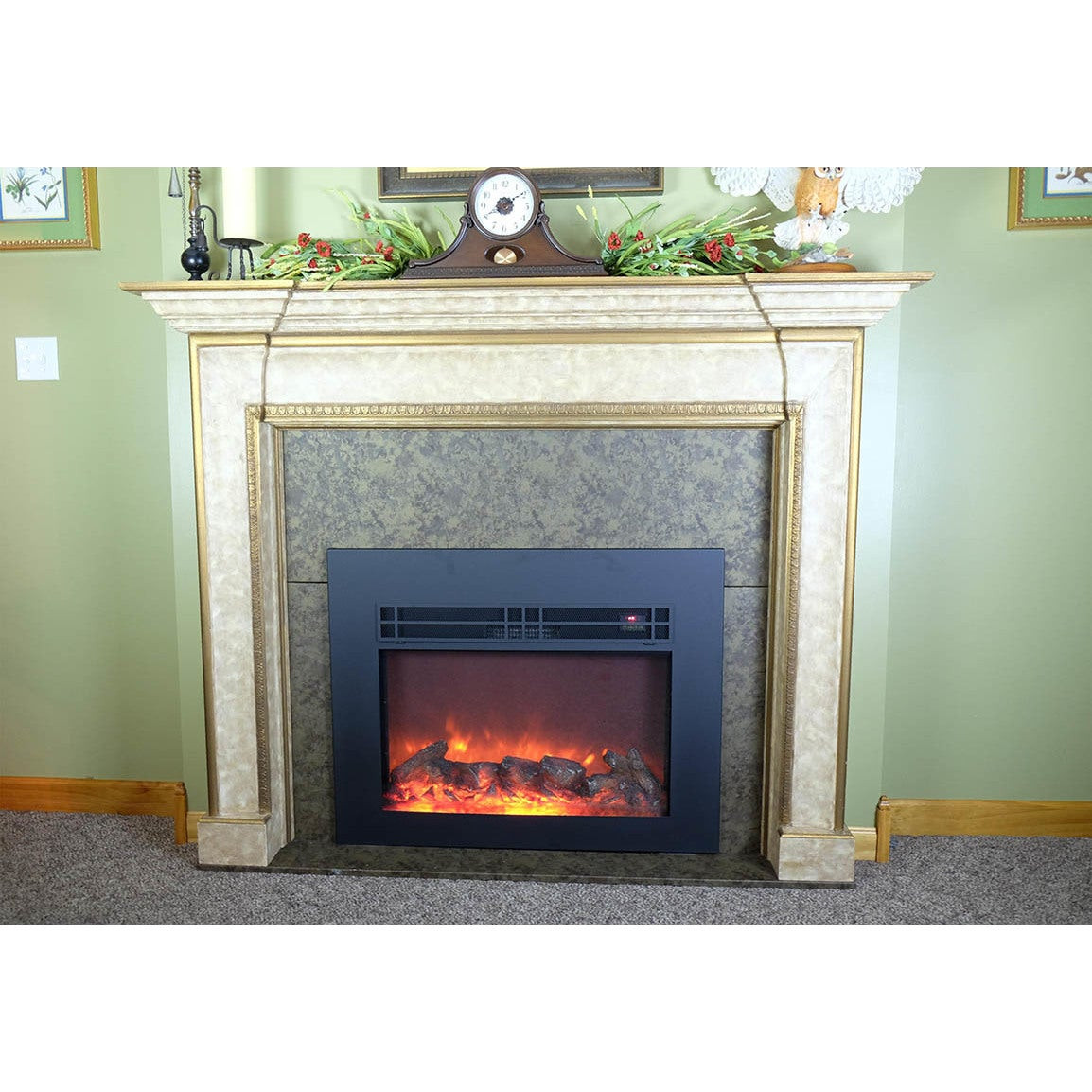 Decor Flame Electric Fireplace Manual
 Y Decor True Flame electric fireplace insert 30" with