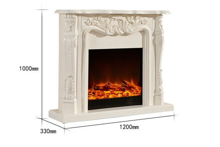 Decor Flame Electric Fireplace Manual
 Ivory White Antique Decor Flame Electric Fireplace And
