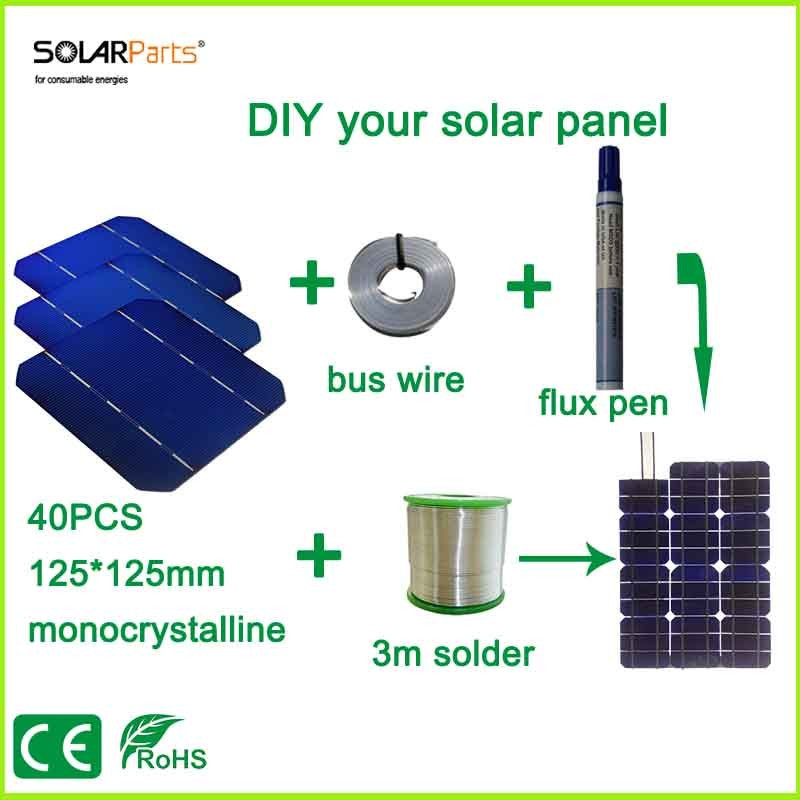 DIY Solar Panels Kits Home Use
 Solarparts DIY your solar panel kits with 125 125mm