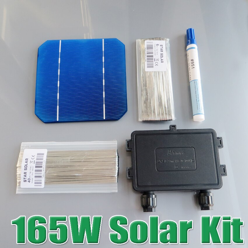 DIY Solar Panels Kits Home Use
 165W DIY Solar Panel Kit 6x10 125 Monocrystalline 150W