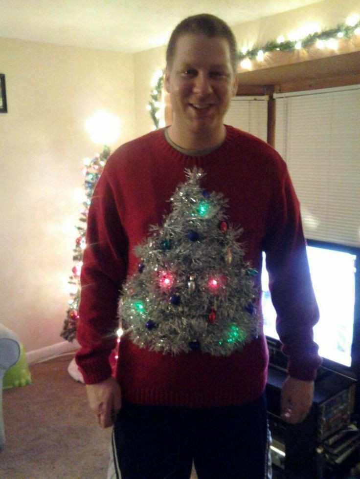 DIY Ugly Christmas Sweater With Lights
 Pin on christmas