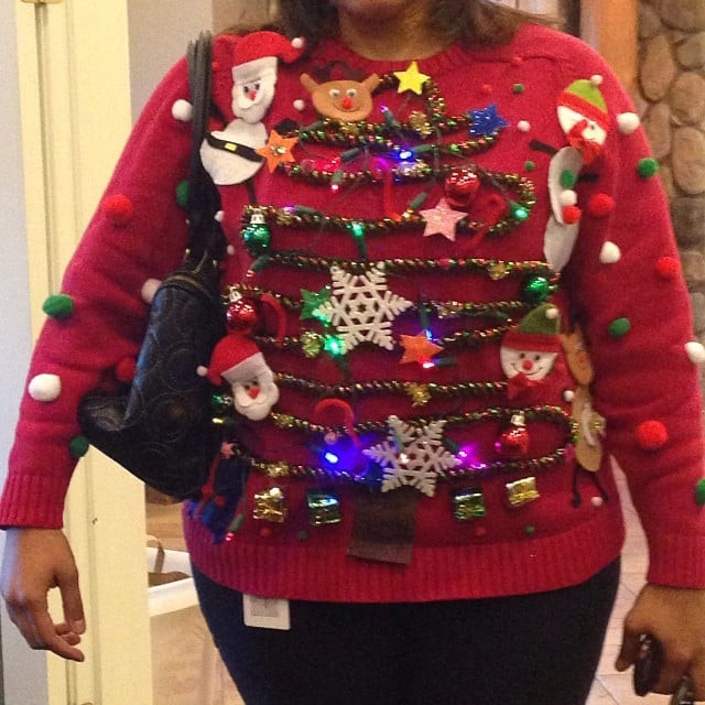 DIY Ugly Christmas Sweater With Lights
 The DIY Queen Who Used Real Flashing Christmas Lights