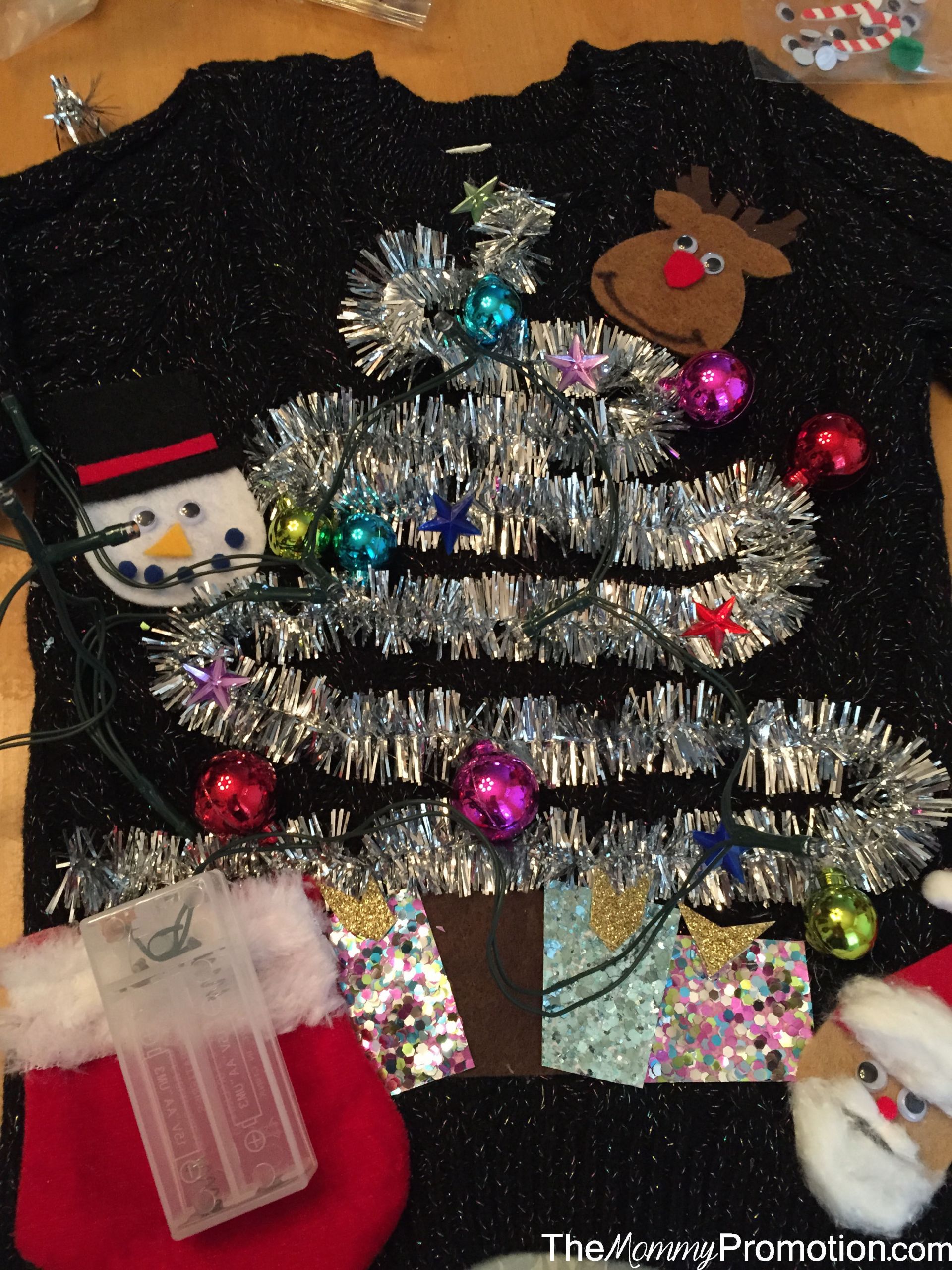 DIY Ugly Christmas Sweater With Lights
 DIY Ugly Cute Christmas Sweater – for Kids – The Mommy
