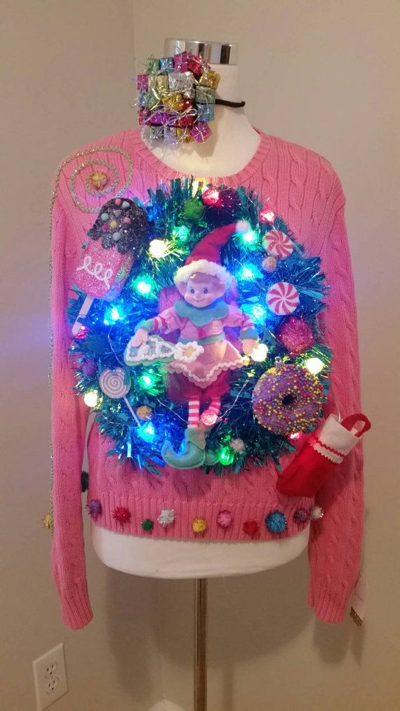 DIY Ugly Christmas Sweater With Lights
 Best 25 DIY ugly Christmas sweater with lights ideas on