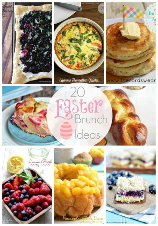 Easter Brunch Food Ideas
 20 Easter Brunch Ideas Link Party Features I Heart Nap