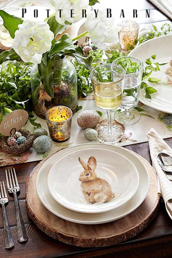 Easter Dinner Table
 Hop to it Get set for Easter with playful bunny decor