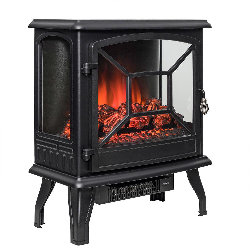 Electric Log Fireplace
 AKDY 20 in Freestanding Electric Fireplace Mantel Heater