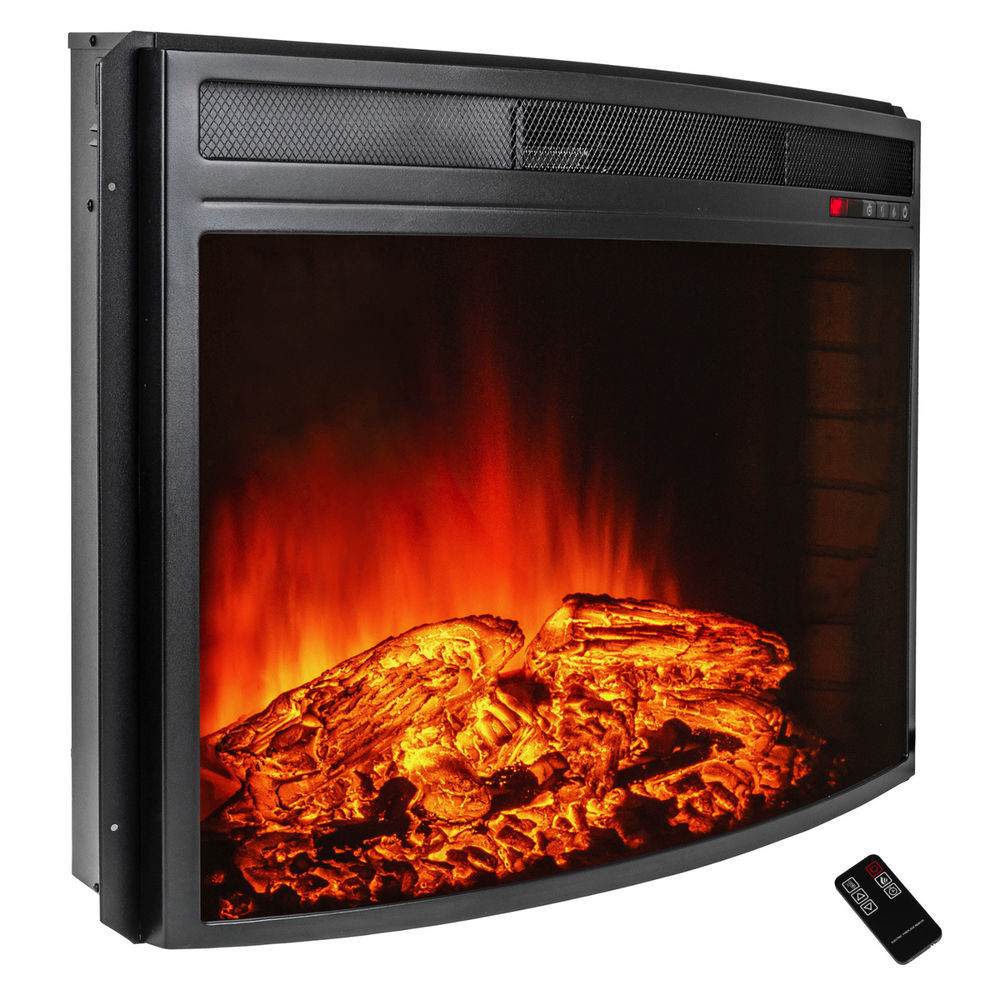 Electric Log Fireplace
 28" Insert Free Standing Electric Fireplace Firebox Heater
