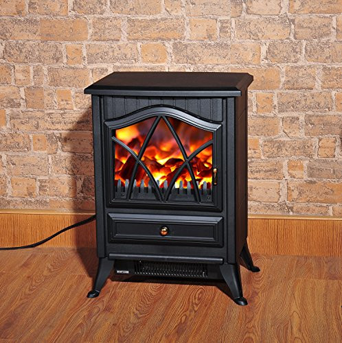 Electric Log Fireplace
 HOM 1850W LOG BURNING FLAME EFFECT STOVE HEATER