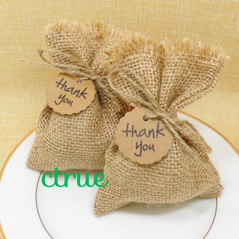 Engagement Party Gift Ideas For Guests
 12PC Rustic Wedding Candy Bags Burlap Baby Shower Favor