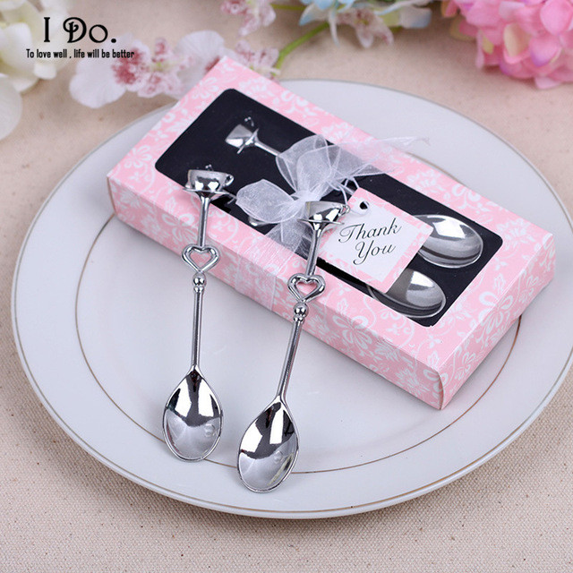 Engagement Party Gift Ideas For Guests
 Free Shipping Couple Coffee Spoon Wedding Favors And Gifts