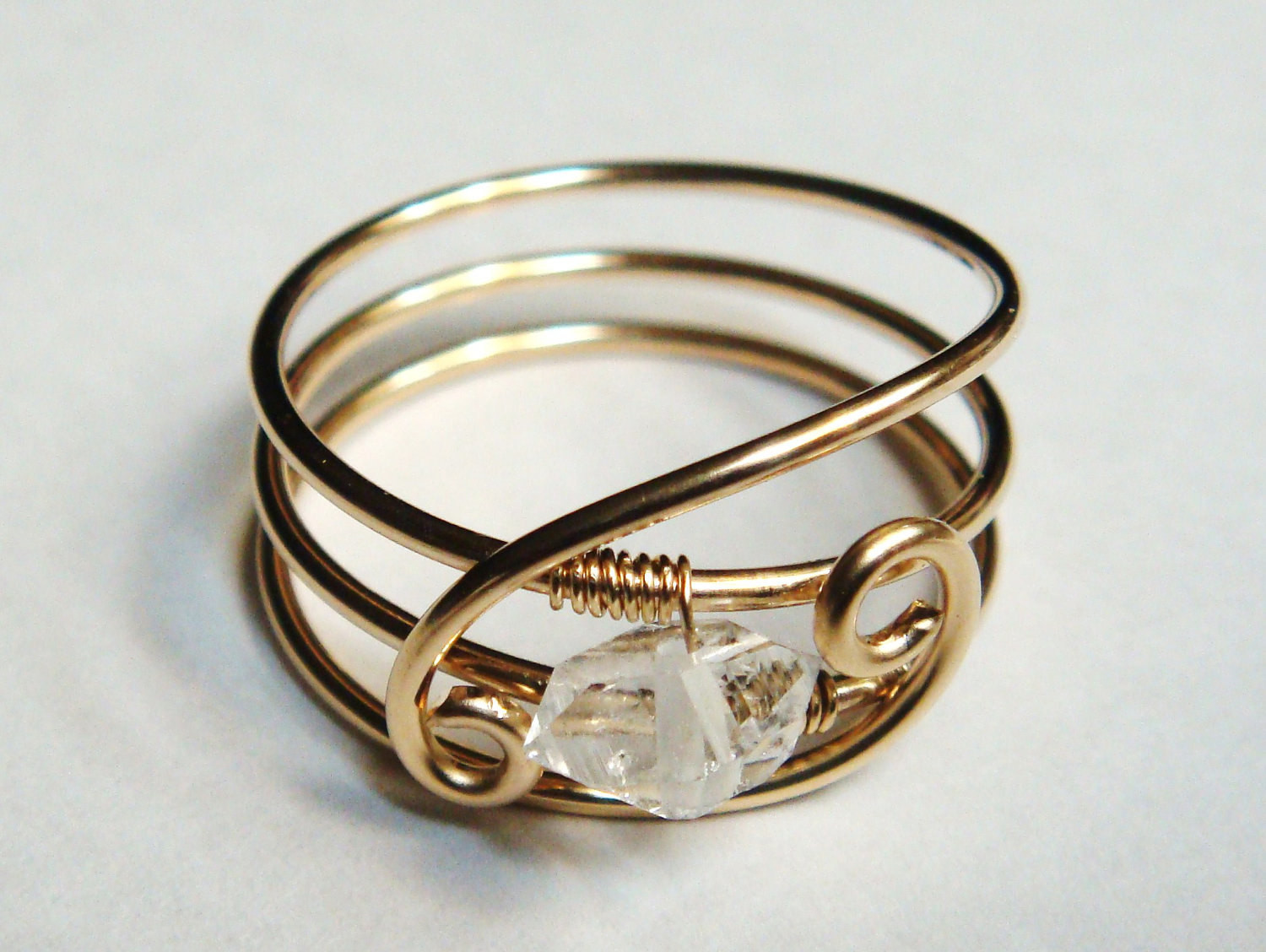 Etsy Diamond Rings
 Etsy Jewelry Herkimer Diamond Ring 14K Gold Filled Ring